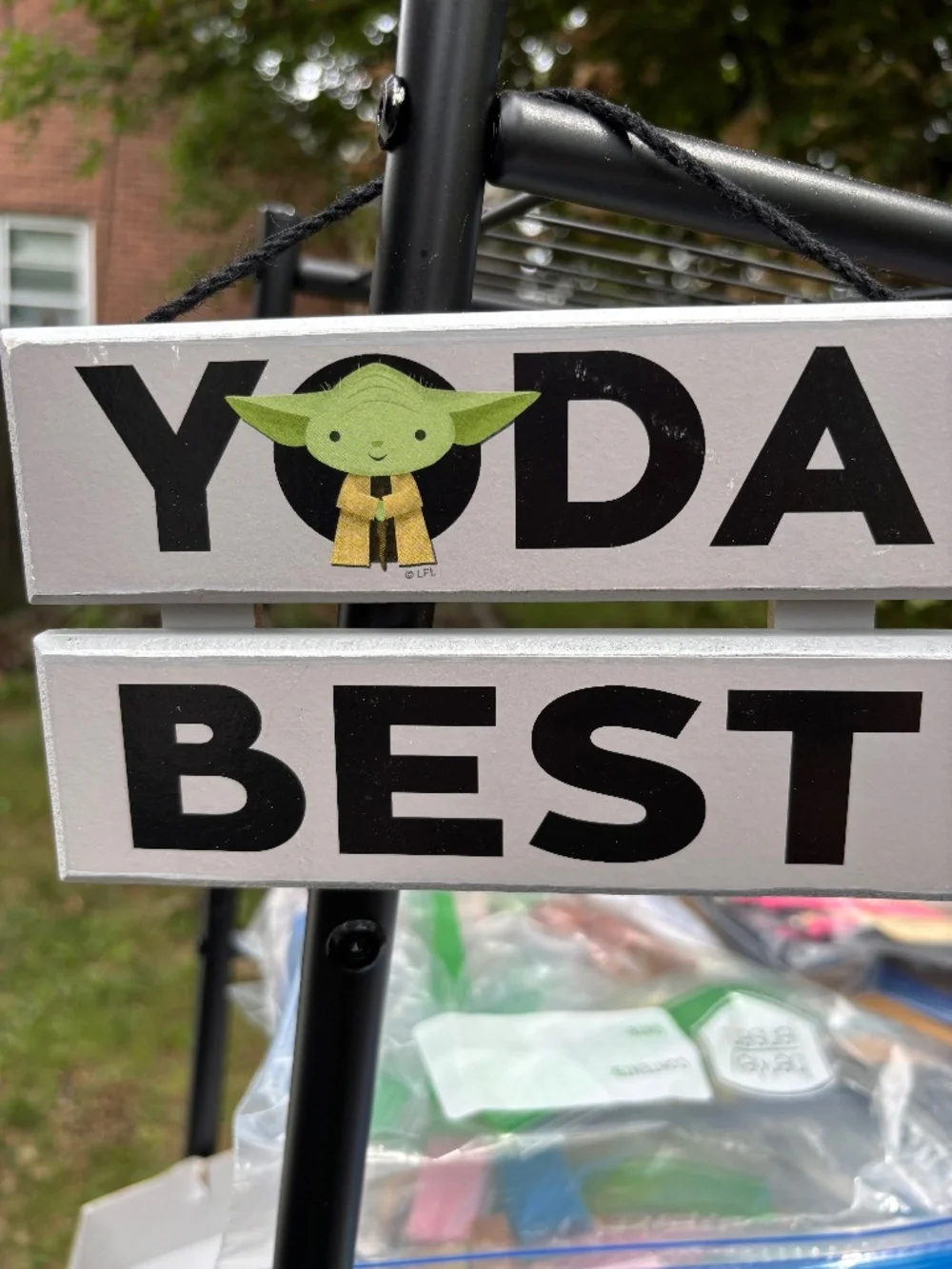 Baby yoda door sign